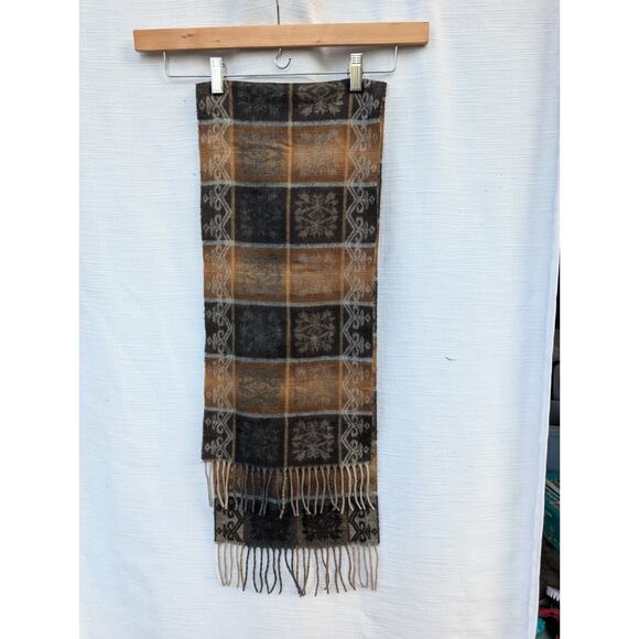 V Fraas Cashmink 100% Acrylic Scarf Made In Germany Preppy Dark Academia - Picture 2 of 5